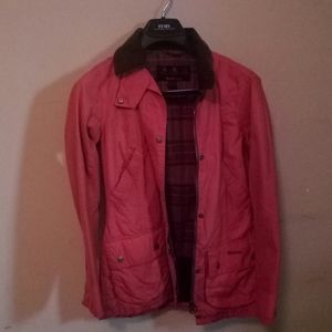 Barbour Red Utility Jacket Medium Women's sz 6
